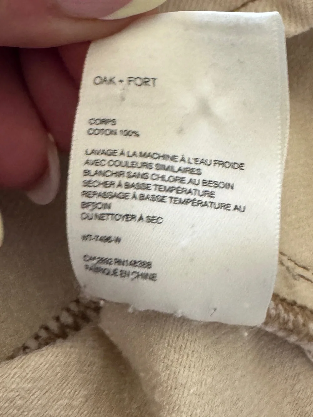 Oak + Fort Oversized Denim Shacket Jacket Cream Beige Utility XS - Picture 7 of 7